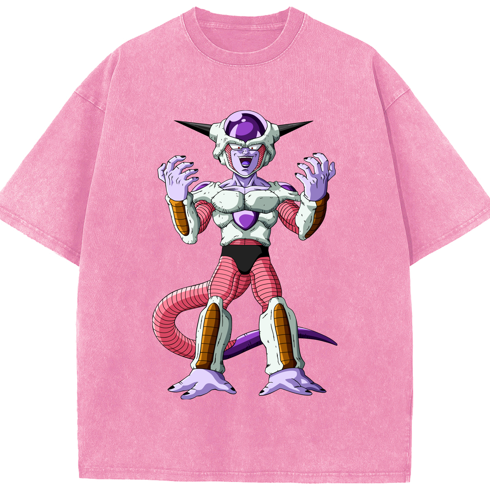 （画像用） ドラゴンボール フリーザ DRAGON BALL Frieza 綿100% ヴィンテージ風 半袖Tシャツ（フロントプリント）